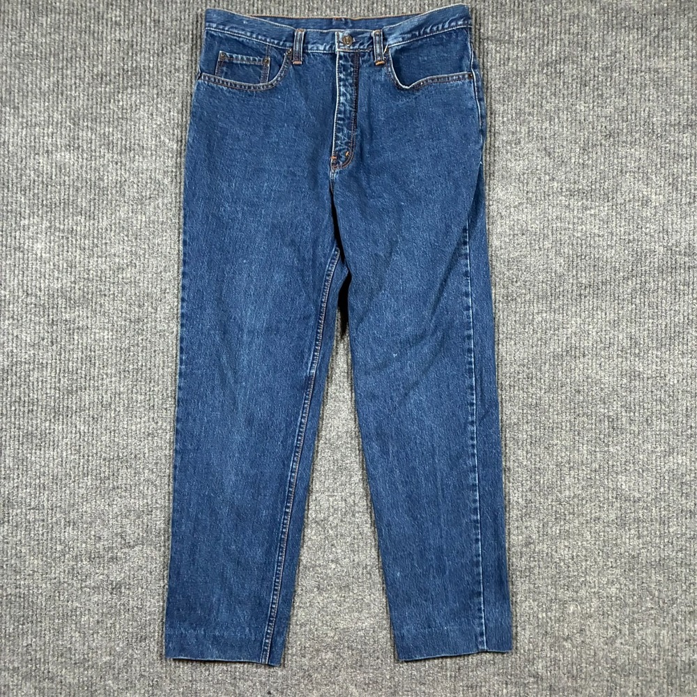Vintage JeanJer Mens Straight Leg Jeans Size 36 Dark Wash 90s Denim 100% Cotton